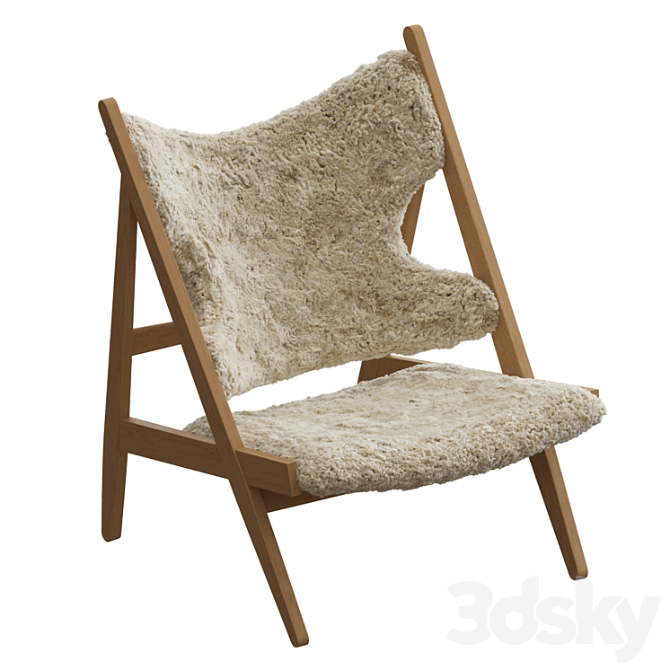 Knitting Lounge Chair 3DS Max Model - thumbnail 1