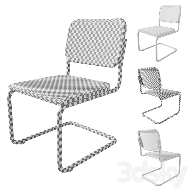 Knoll Cesca Chair Cane 3ds Max - thumbnail 2