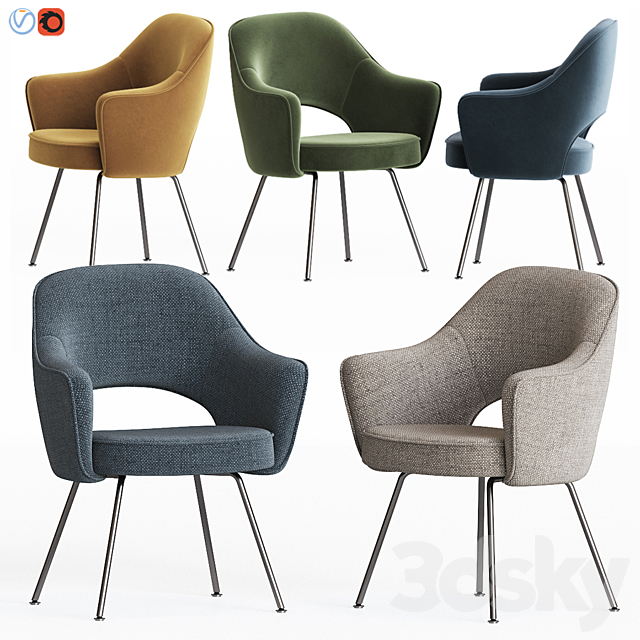 Knoll saarinen dining chair 3ds Max - thumbnail 1