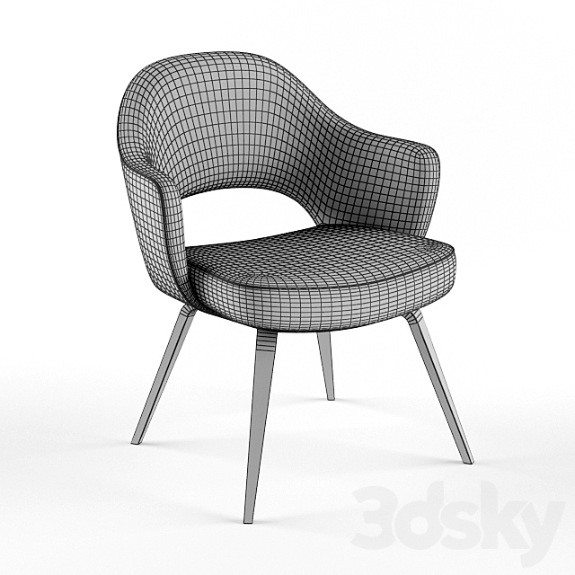 Knoll Saarinen Executive Arm Chair 3DS Max Model - thumbnail 2