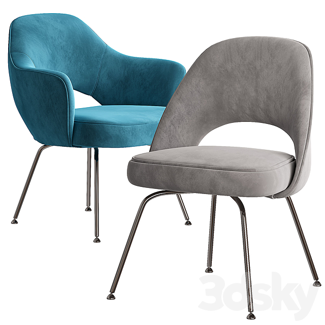 Knoll Saarinen Executive Armchair Tubular 3ds Max - thumbnail 1