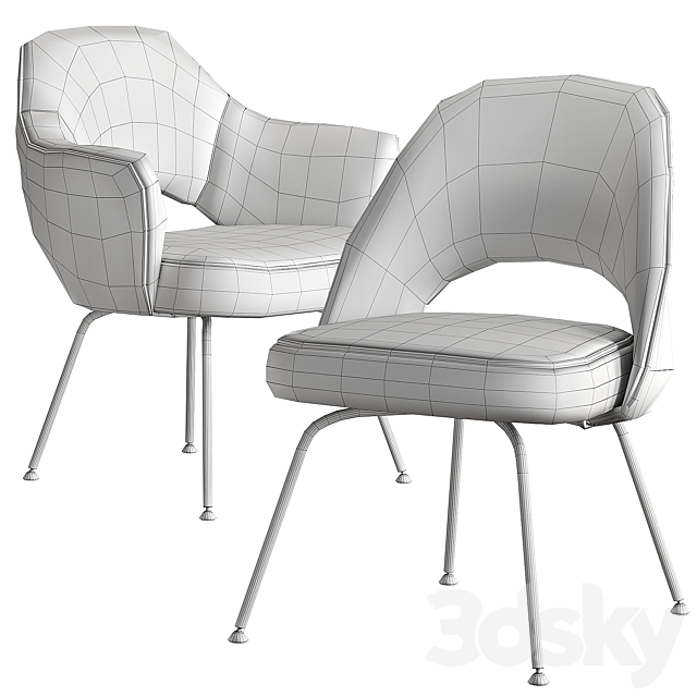 Knoll Saarinen Executive Armchair Tubular 3ds Max - thumbnail 2