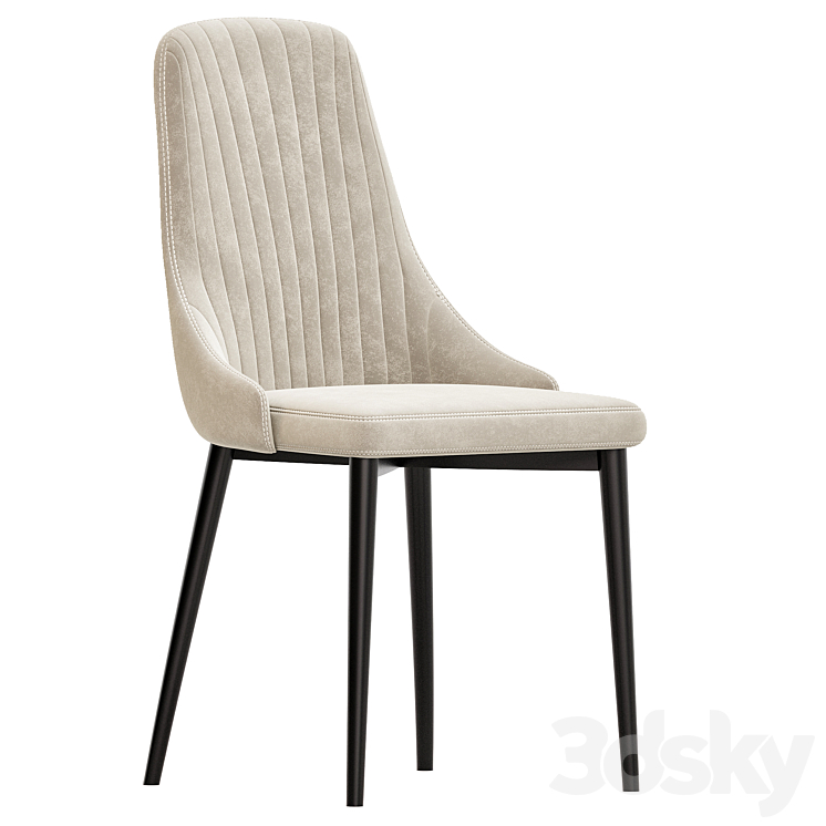 Kora beige CHAIR 3DS Max Model - thumbnail 1