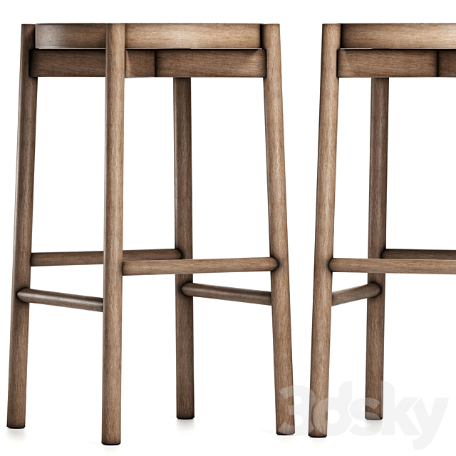 Kotan High Stool Wood by Conde House 3DSMax File - thumbnail 3