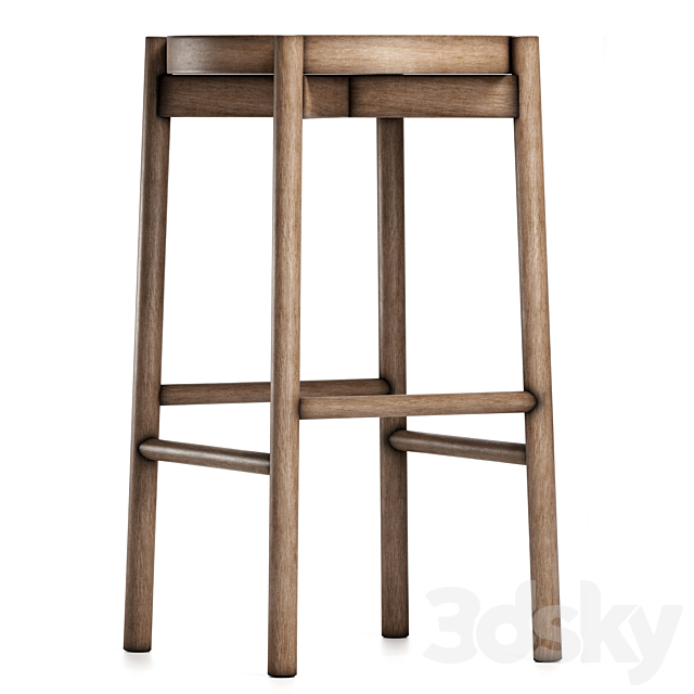 Kotan High Stool Wood by Conde House 3DSMax File - thumbnail 4