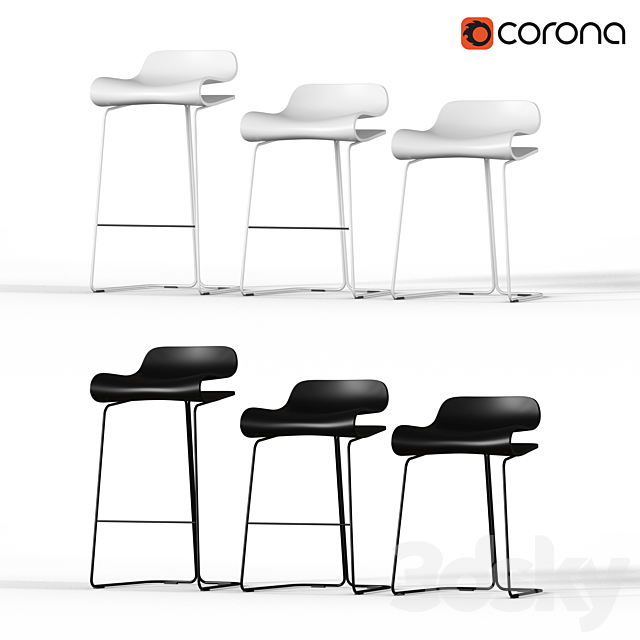 kristalia BCN | Stool 3DSMax File - thumbnail 1