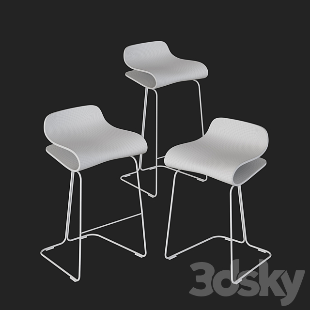 kristalia BCN | Stool 3DSMax File - thumbnail 2