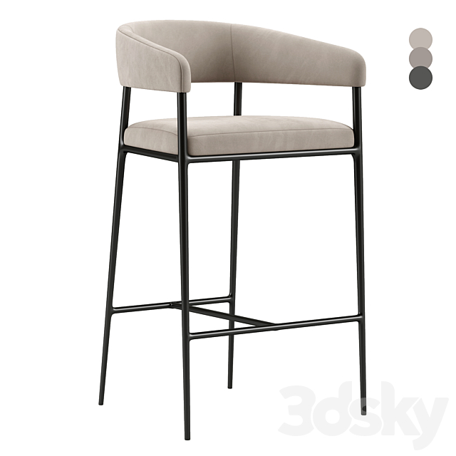 Kronig Bar stool 3ds Max - thumbnail 1