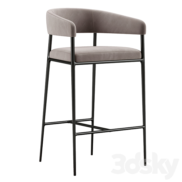 Kronig Bar stool 3ds Max - thumbnail 2