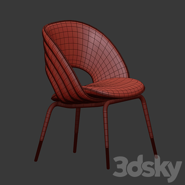 Kylo Dining Chair Visionnaire 3DS Max Model - thumbnail 4