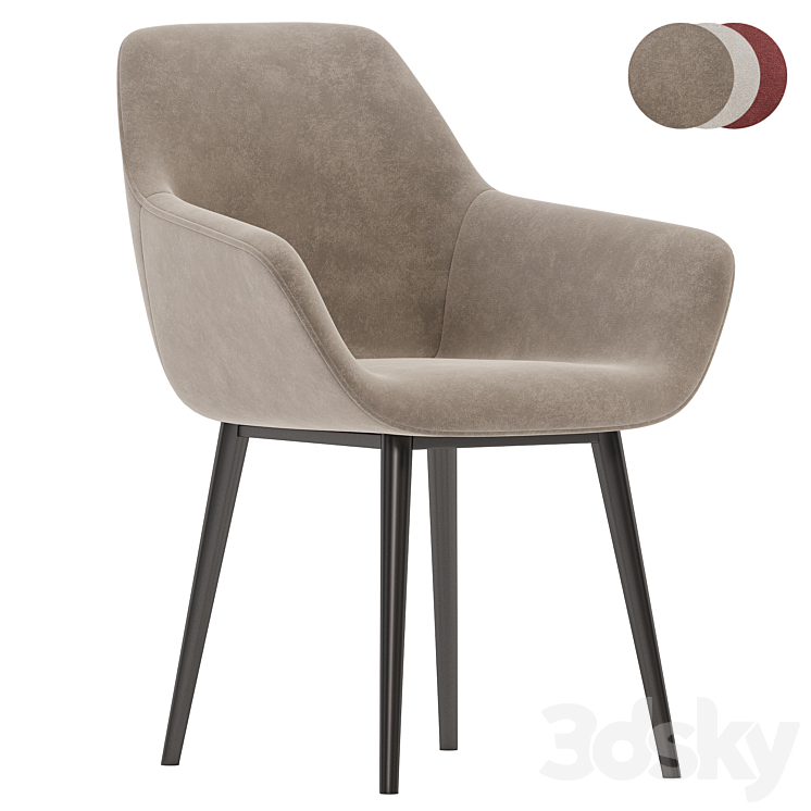 La Forma Aminy Chair 3DS Max Model - thumbnail 1