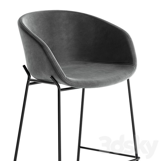 La forma barstool zadine 3DSMax File - thumbnail 2