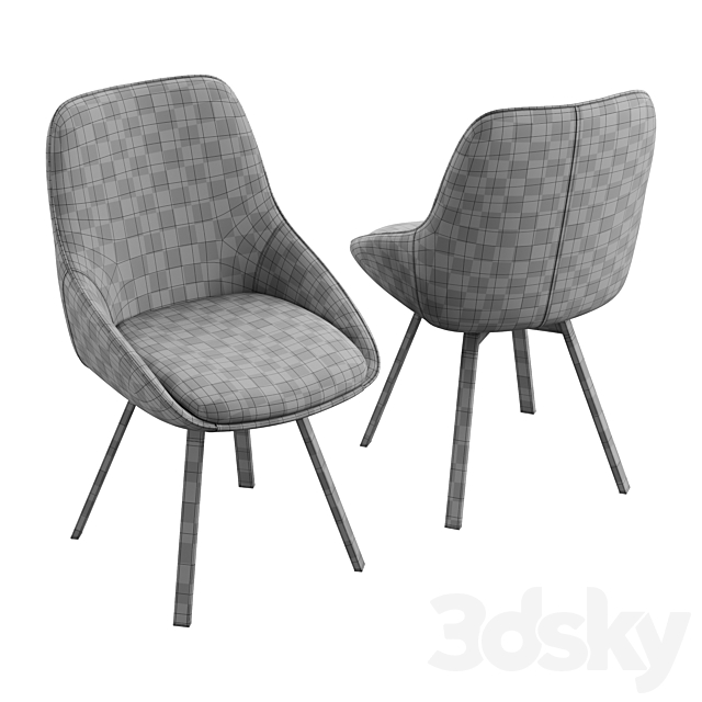 La Forma Haston chair 3DS Max Model - thumbnail 4