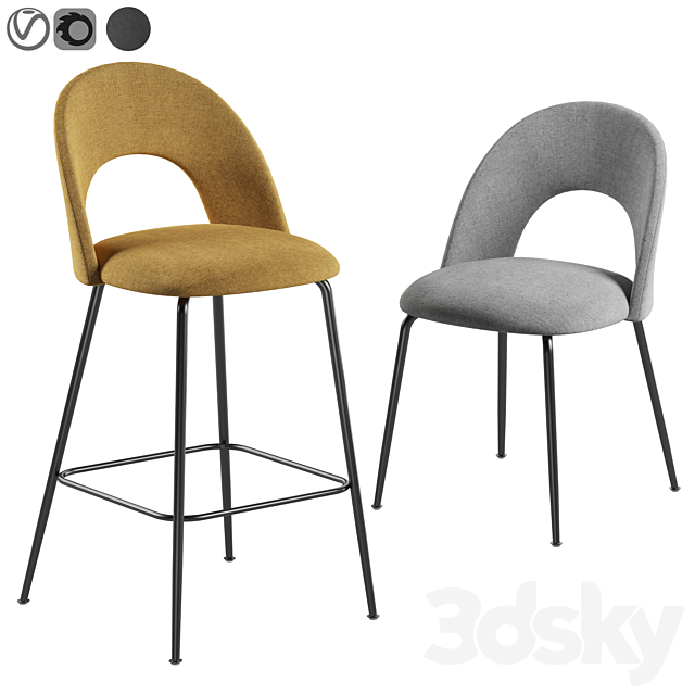 La forma Mahalia stool 3DSMax File - thumbnail 1