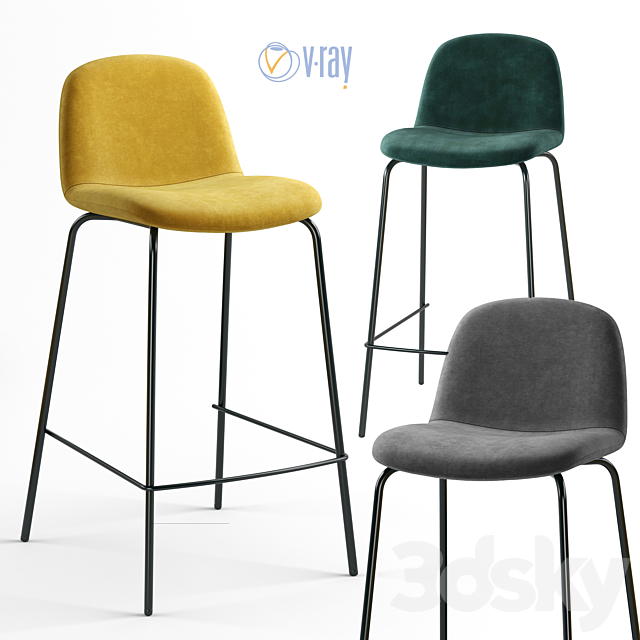 La Redoute. AM.PM Bar stool Tibby. 3DSMax File - thumbnail 1