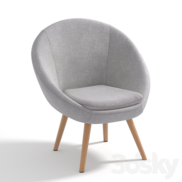 La Redoute Jimi Ball Chair 3ds Max - thumbnail 1