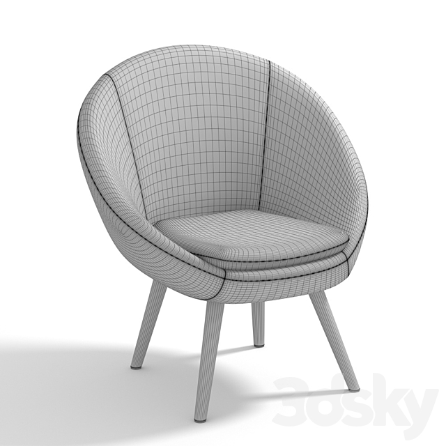 La Redoute Jimi Ball Chair 3ds Max - thumbnail 2