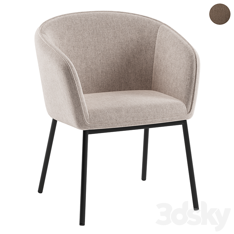 La Redoute Mitis chair 3DS Max Model - thumbnail 1