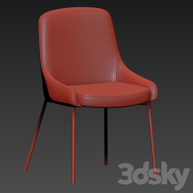 Lainy Upholstered Dining Chair 3DSMax File - thumbnail 3