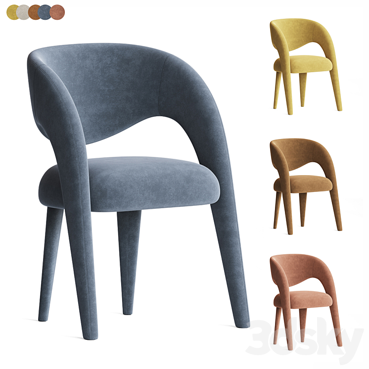 Laurence Chair 1stdibs 3DS Max Model - thumbnail 3