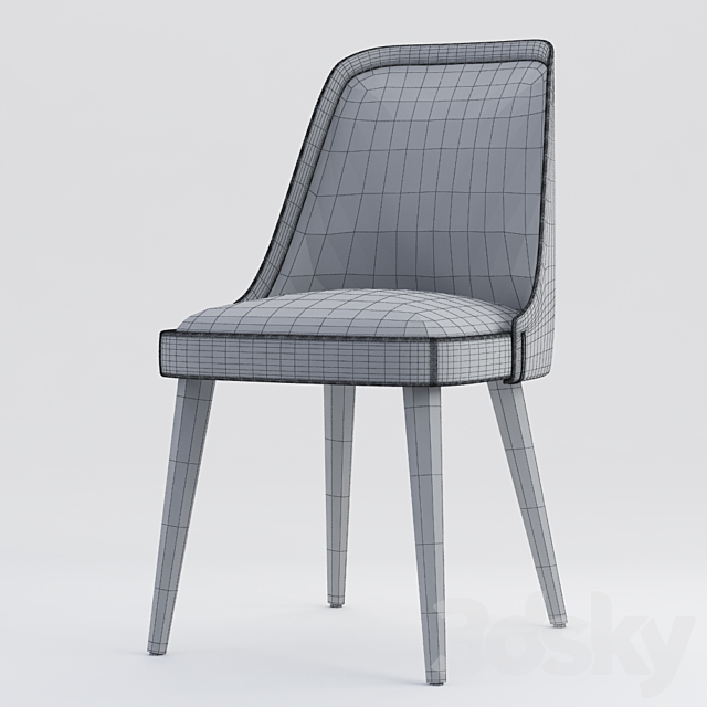 LAVAL LEATHER CHAIR 3DSMax File - thumbnail 3