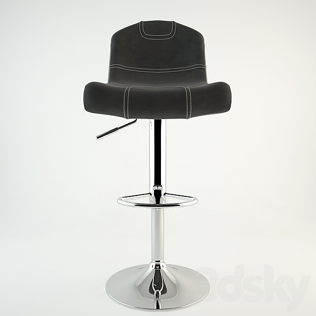 League Barstool in Black 3DSMax File - thumbnail 1