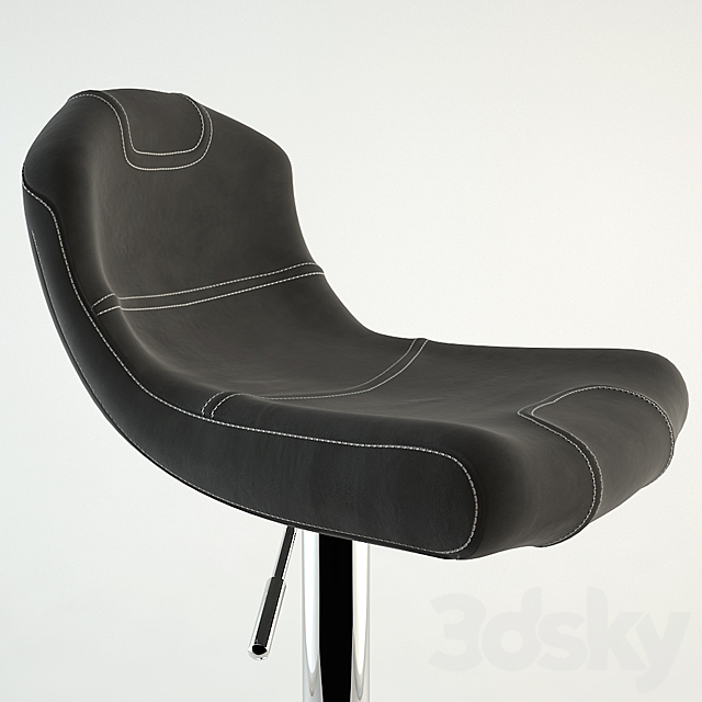 League Barstool in Black 3DSMax File - thumbnail 2