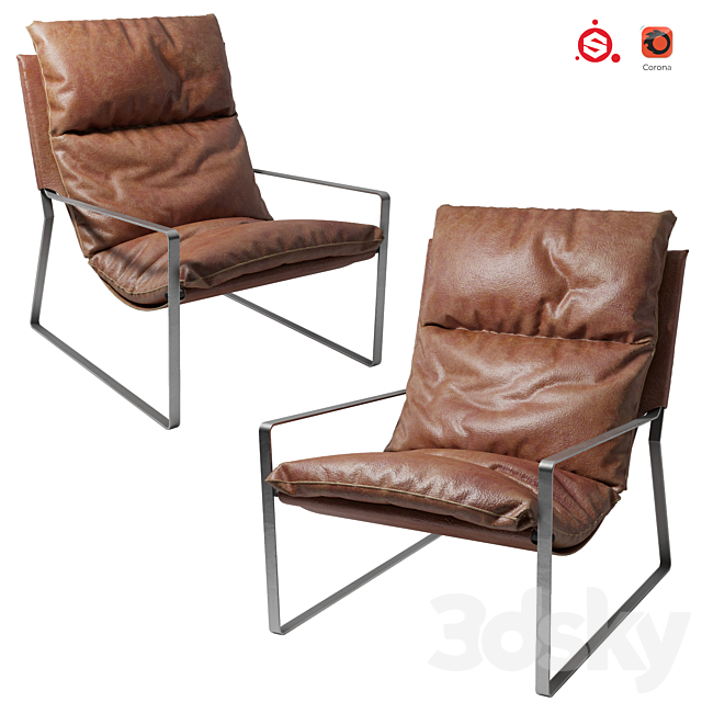 Leather Chair002 3DSMax File - thumbnail 1