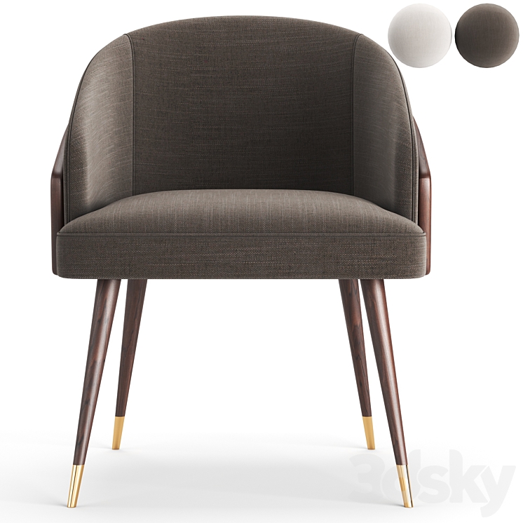 Leisure_Dining_Chair 3DS Max Model - thumbnail 2