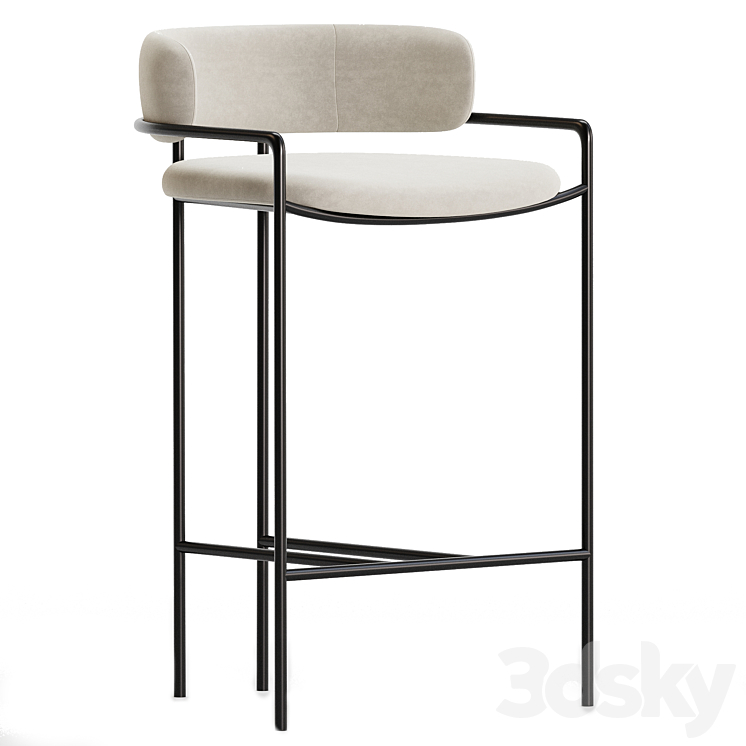 Lenox Bar & Counter Stools 3DS Max Model - thumbnail 1