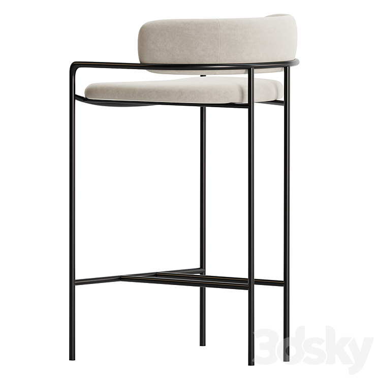 Lenox Bar & Counter Stools 3DS Max Model - thumbnail 2