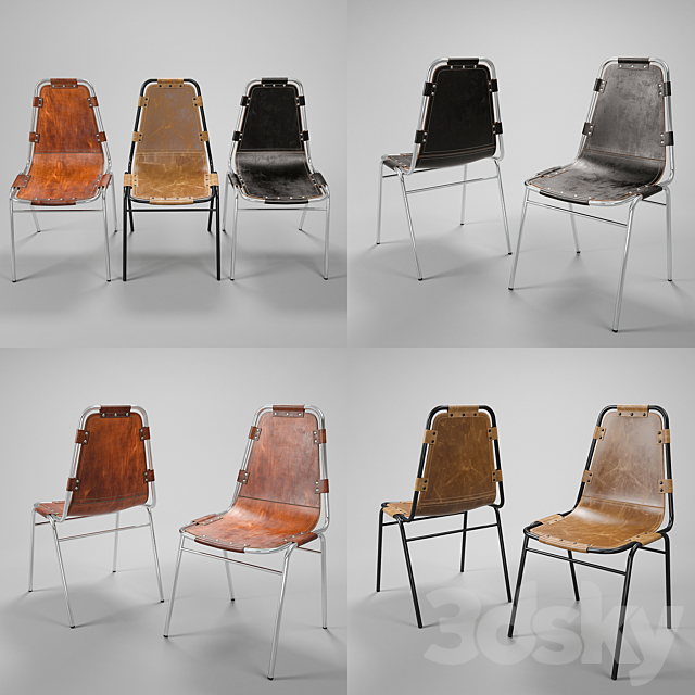 Les Arcs Chair by Charlotte Perriand 3DS Max Model - thumbnail 2