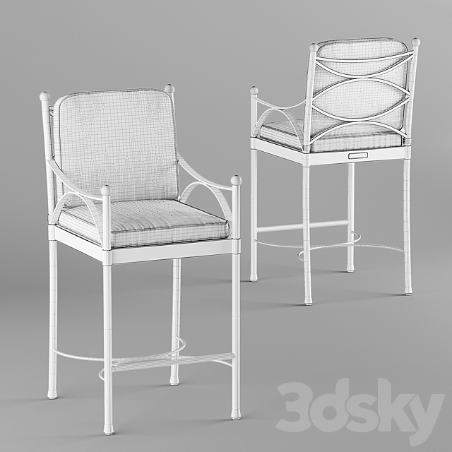 LEXINGTON Tommy Bahama Bar Stool 3DSMax File - thumbnail 3