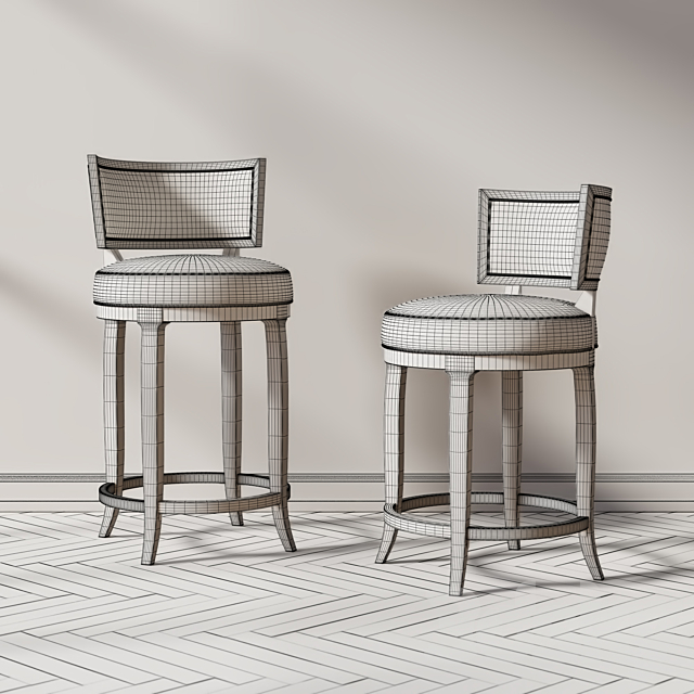 Lexingtone Macau Swiwel Counter and bar stool 3DSMax File - thumbnail 2