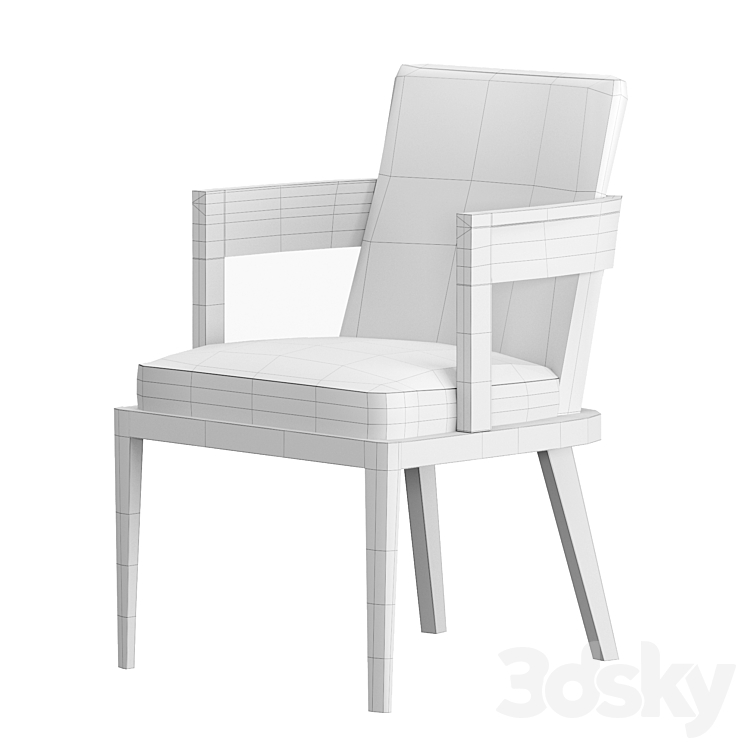 Liaigre robinson armchair 3DS Max - thumbnail 2