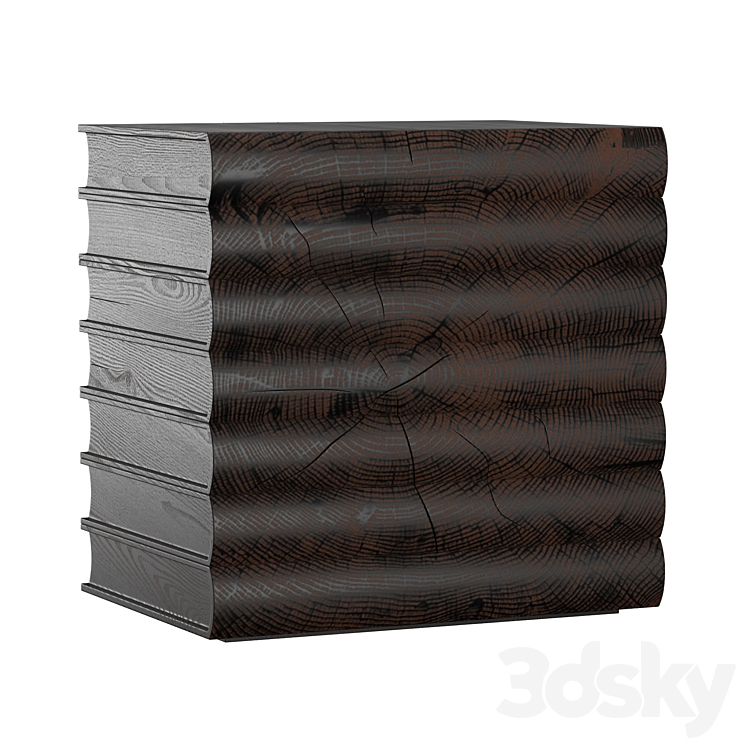 Libri stool Riva 1920 3DS Max Model - thumbnail 2