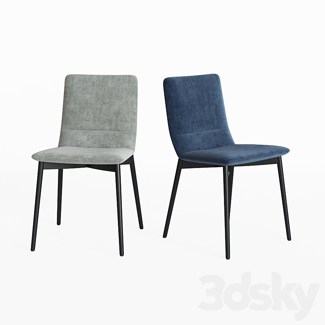 Ligne Roset Bend Dining Chair 3DS Max Model - thumbnail 2