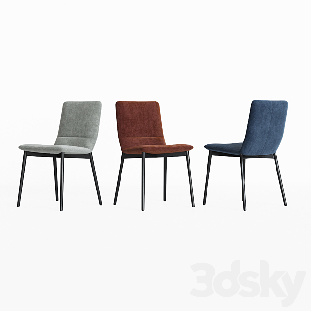 Ligne Roset Bend Dining Chair 3DS Max Model - thumbnail 3