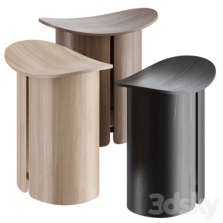 Ligne Roset SAN | Stool 3DS Max Model - thumbnail 1