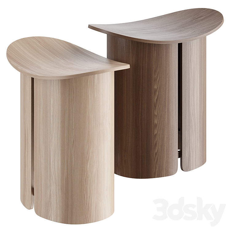 Ligne Roset SAN | Stool 3DS Max Model - thumbnail 2