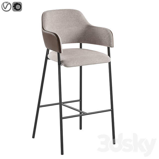 Liliann barstool 3DSMax File - thumbnail 1