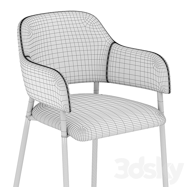 Liliann barstool 3DSMax File - thumbnail 4