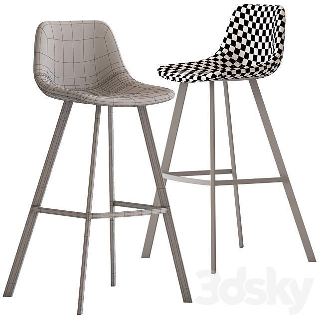 Linea Furniture Abigayle Barstool 3DSMax File - thumbnail 4