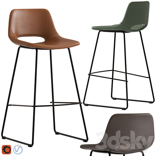 Linea Furniture Eada Barstool 3DSMax File - thumbnail 1