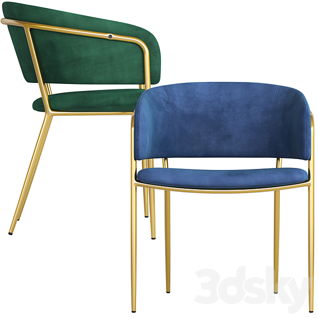 Linea Furniture Luxe Amon Chair 3DS Max Model - thumbnail 3