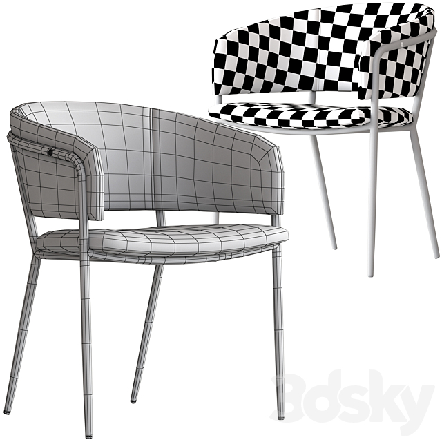 Linea Furniture Luxe Amon Chair 3DS Max Model - thumbnail 5