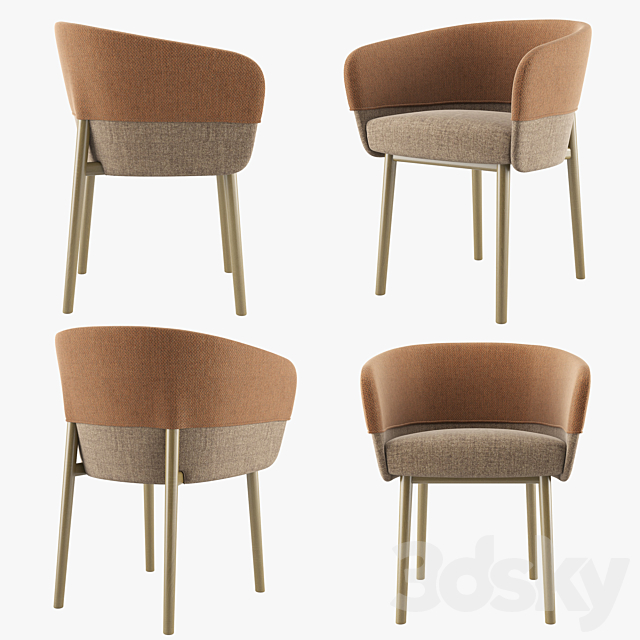 Linteloo Gent Chair 3DS Max Model - thumbnail 2