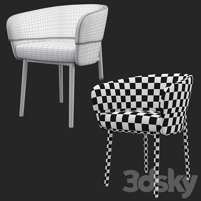 Linteloo Gent Chair 3DS Max Model - thumbnail 3