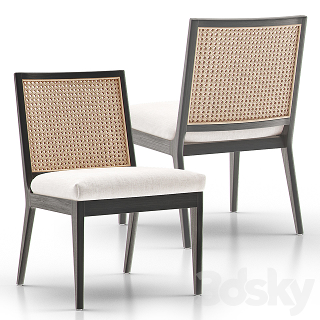 LISBON Cane Dining Chair and Armchair 3ds Max - thumbnail 3