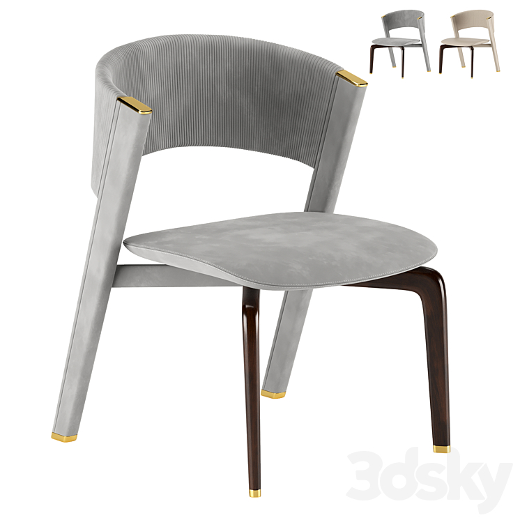 Lisbona arm chair 3DS Max Model - thumbnail 3